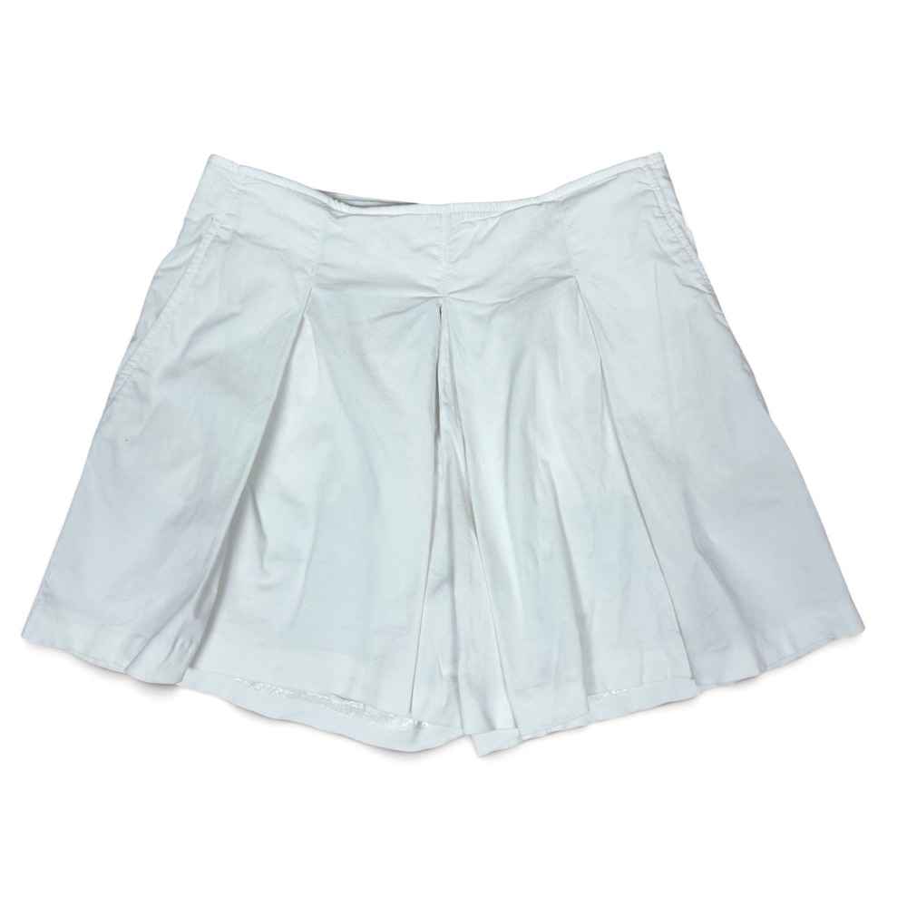 Maeve Anthropologie Shorts Women 0 White Pleated High Rise Wide Leg Skort Style